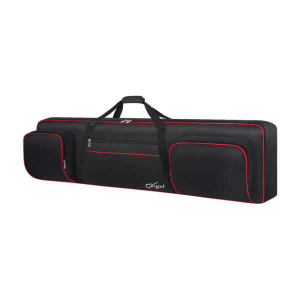 88 Key Keyboard Case Soft (Size: 53.5"x13.8"x6.8"), Padded Piano Case with Handle and Adjustable Shoulder Straps, Keyboard Gig Bag with 3 Pockets for Music Sheet Stand, Sustain Pedals, Cables